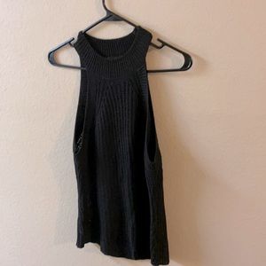 Black arm less Crochet top